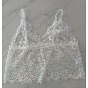 White Bralette, Lingerie Large